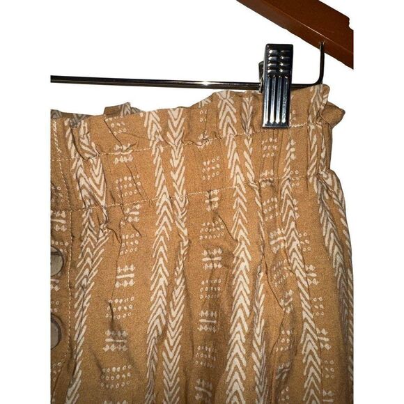 Harper Heritage francesca's Goldenrod Southwest Paperbag Waist Mini Skirt Medium - Picture 5 of 11